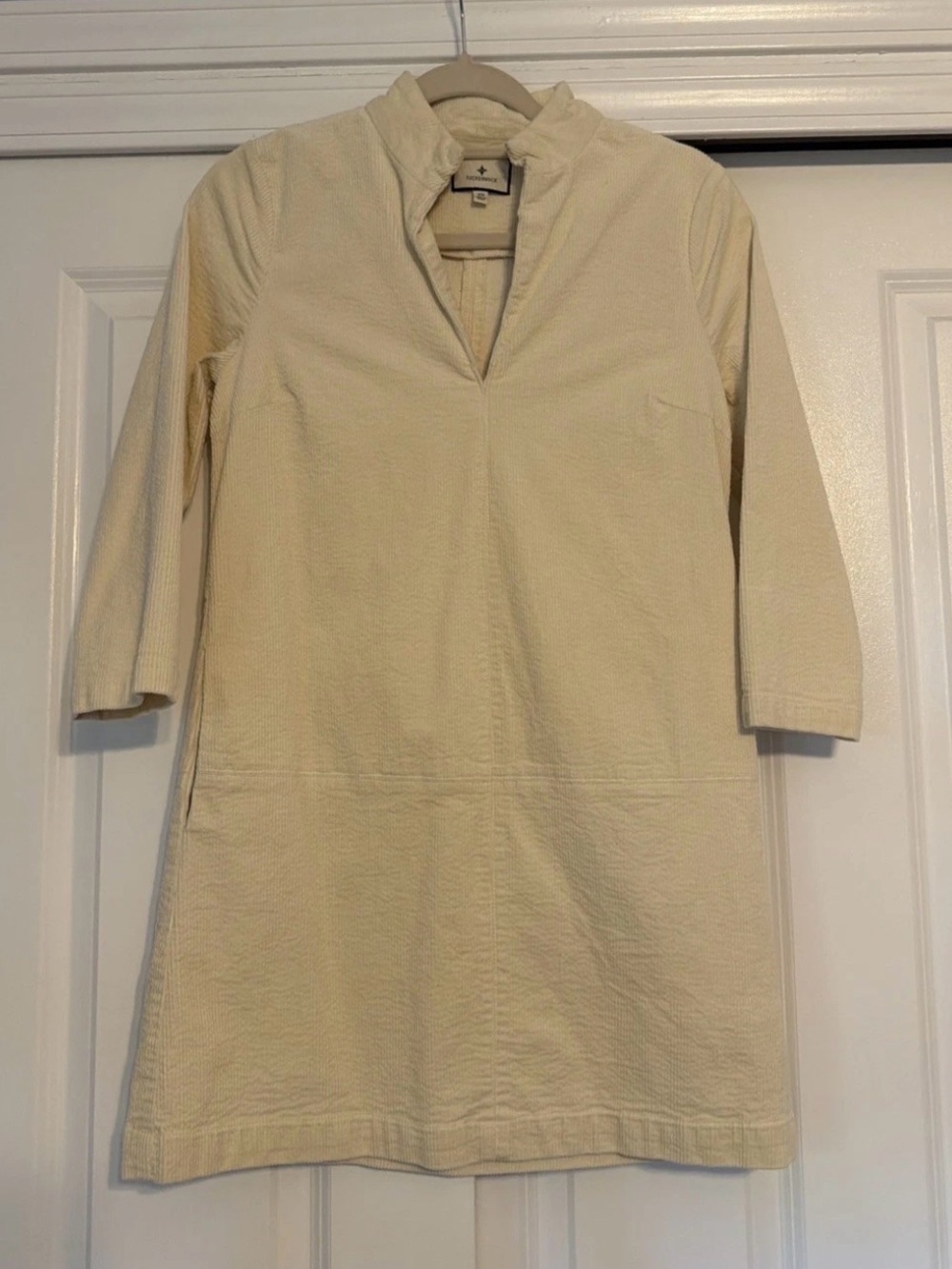 Tuckernuck Dress Corduroy Look Ivory Women’s Size XS